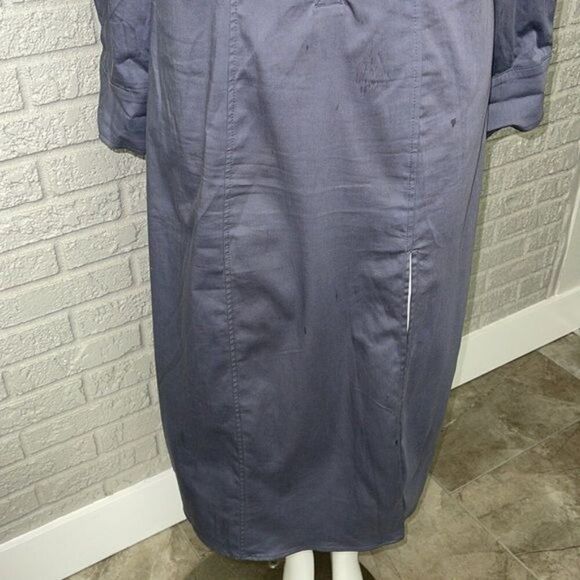 Zara Women Long Sleeve Ruched Button Front Utility Dress Size M - Picture 3 of 9